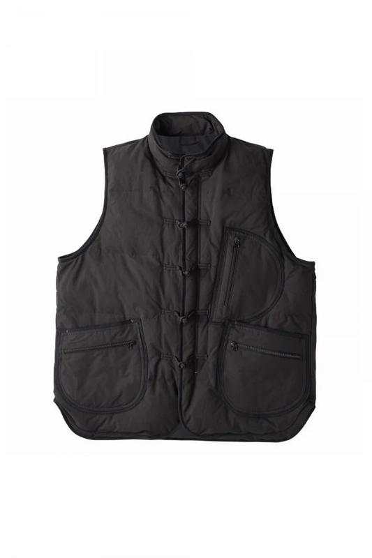 PORTER CLASSIC - WEATHER CHINESE DOWN VEST - BLACK