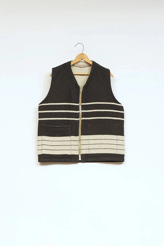 ◯ Nigel Cabourn - MOUNTAINEER BLANKET VEST - CHARCOAL GRAY