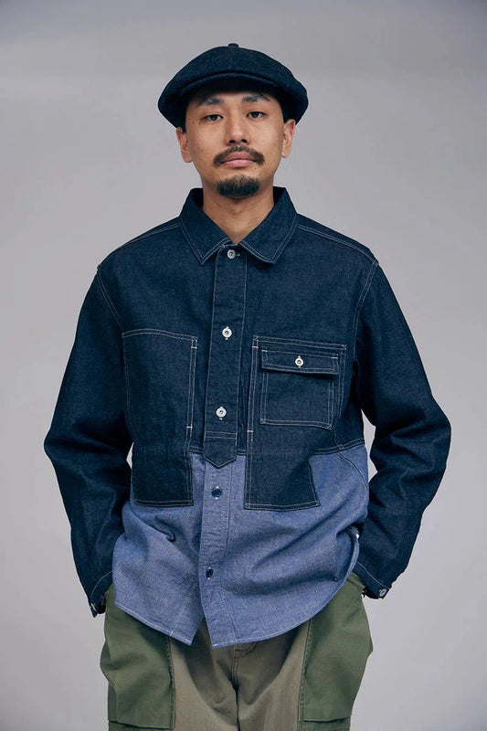 ◯ Nigel Cabourn - UTILITY SHIRT TYPE2 10oz DENIM - INDIGO