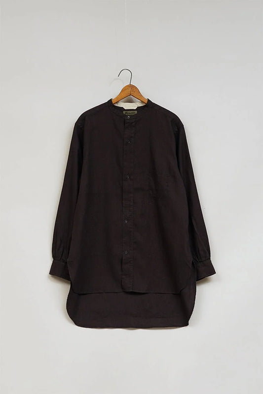 ◯ Nigel Cabourn - UTILITY SHIRT HEMPHORSE CLOTH - CHARCOAL  GRAY