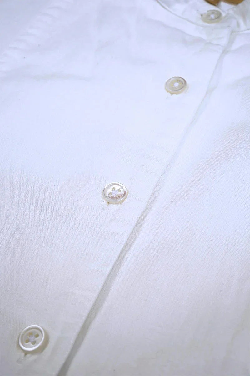 ◯ Nigel Cabourn woman - DRESS SHIRT DUNGAREE - WHITE -