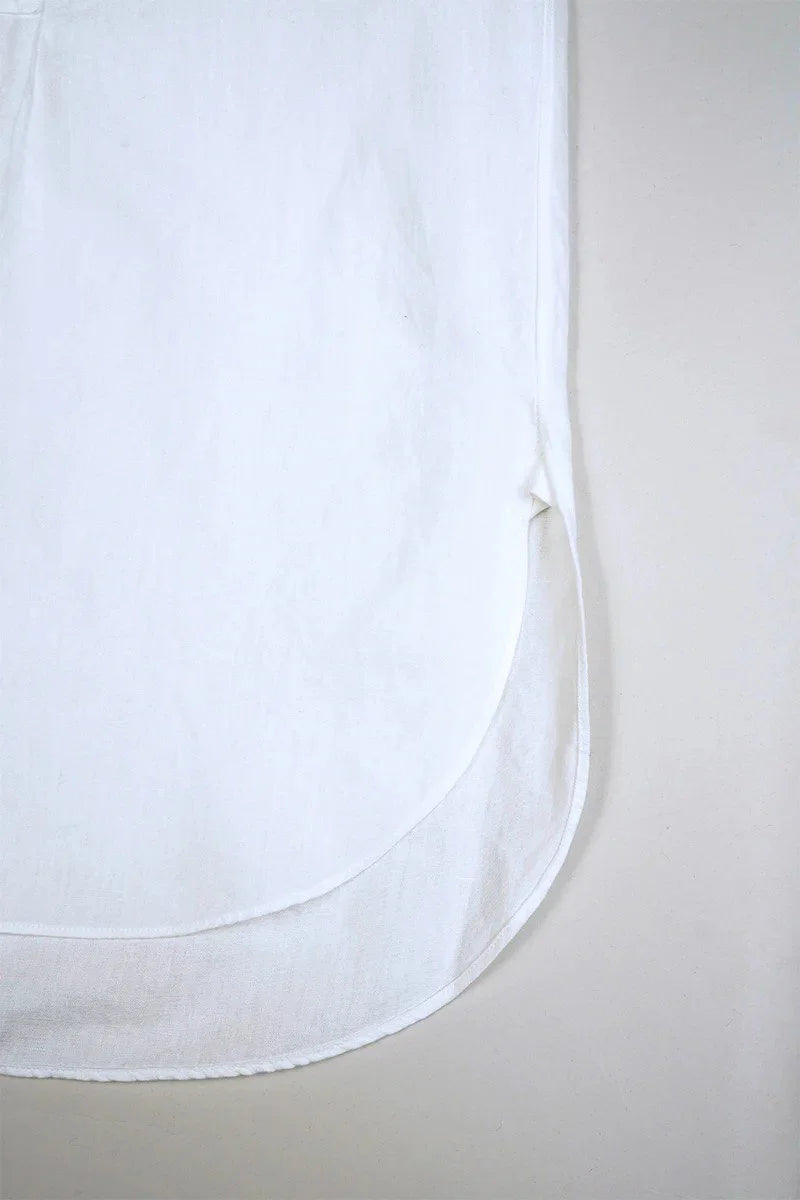 ◯ Nigel Cabourn woman - DRESS SHIRT DUNGAREE - WHITE -