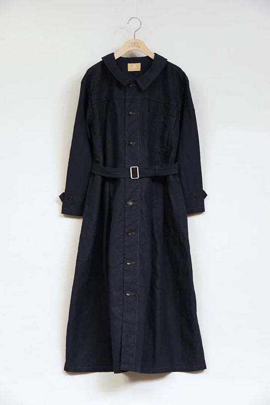 ◯ Nigel Cabourn woman - FRENCH WORK DRESS HD LINEN - NAVY