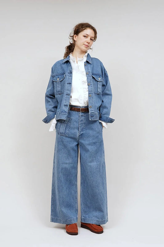 ◯ Nigel Cabourn woman - BATTLE DRESS JACKET DENIM - INDIGO