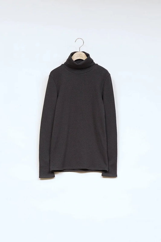 Nigel Cabourn woman - HIGH NECK LONG SLEEVE C/S - BLACK