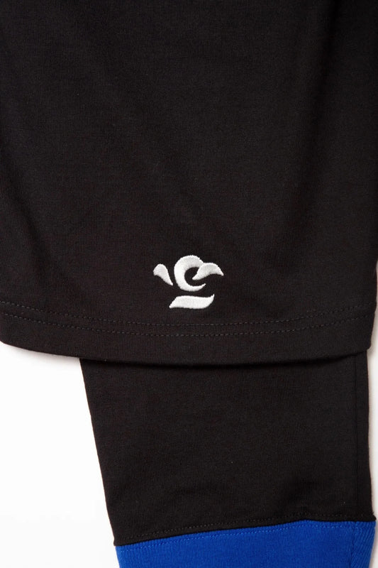 quitan - KASANE EASY PANTS - BLACK/BLUE