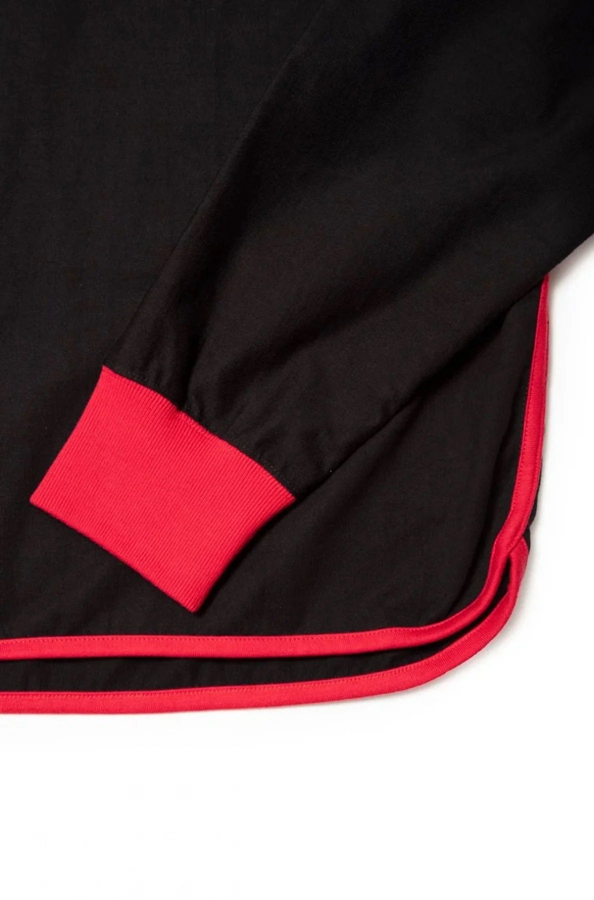 quitan - KIMONO LS TEE - BLACK/RED