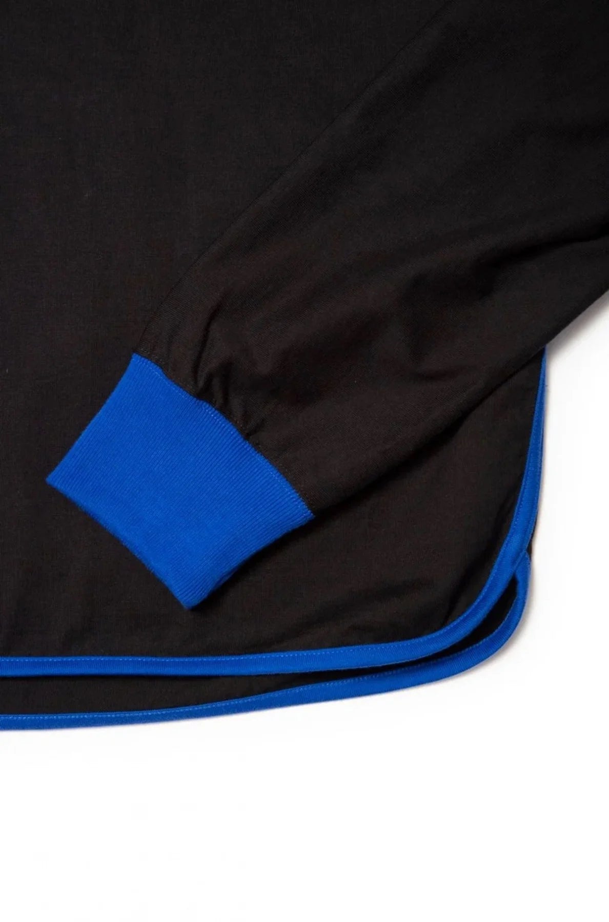 quitan - KIMONO LS TEE - BLACK/BLUE