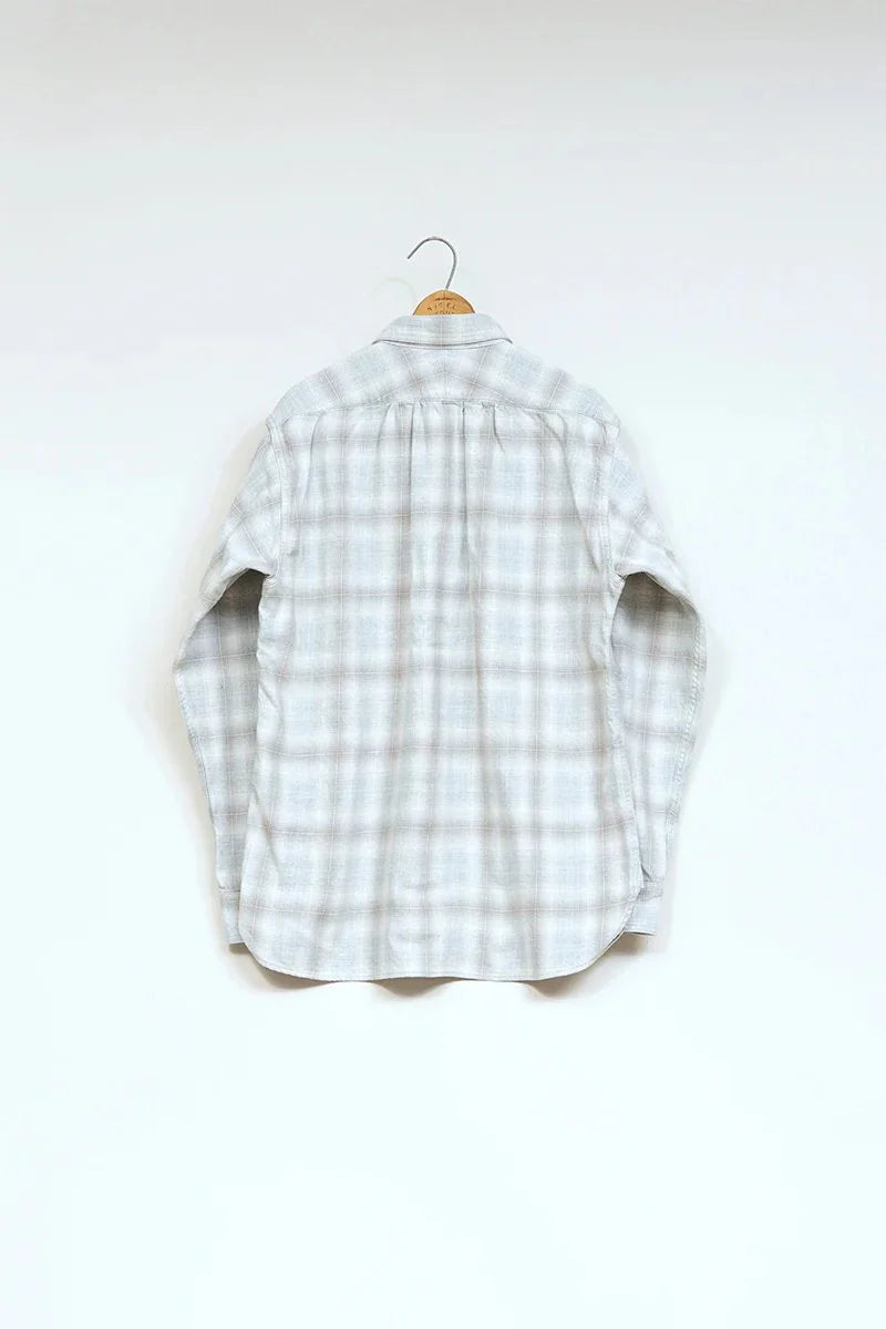 ◯ Nigel Cabourn - THARKAY SHIRT OMBRE NEL - LIGHT GRAY