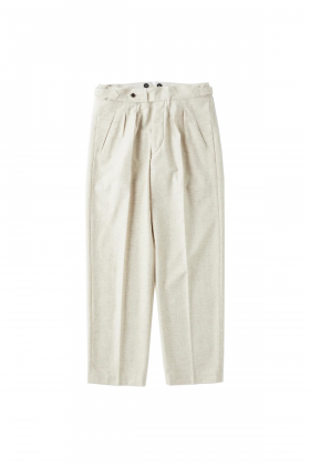 ○OLD JOE - DOUBLE-PLEATED SMARTY TROUSER - NATIRAL