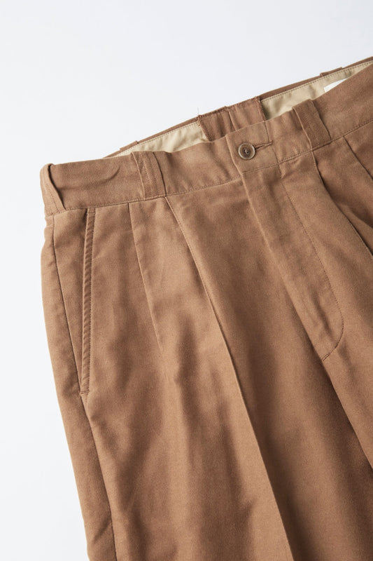 ○OLD JOE - FRONT TUCK ARMY TROUSER - MOCHA BROWN