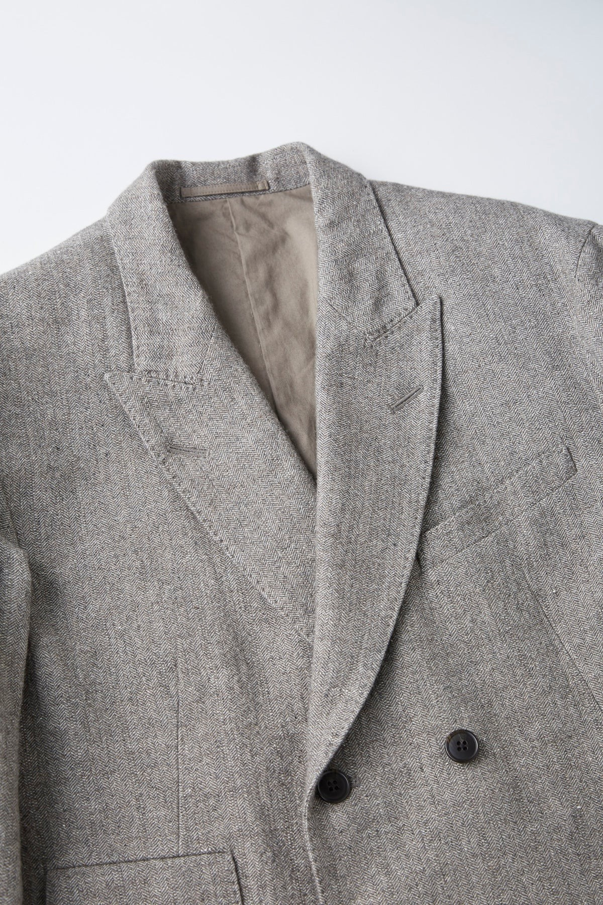 ○OLD JOE - DOUBLE-BREASTED SWING JACKET - FANCY HERRINGBONE