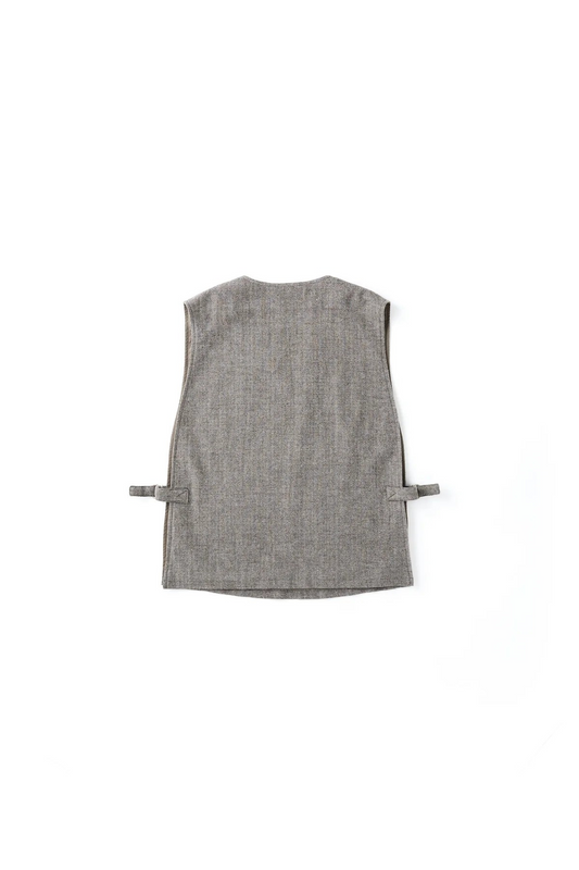 ○OLD JOE - SLIT-SIDE GENTS VEST - FANCY HERRINGBONE