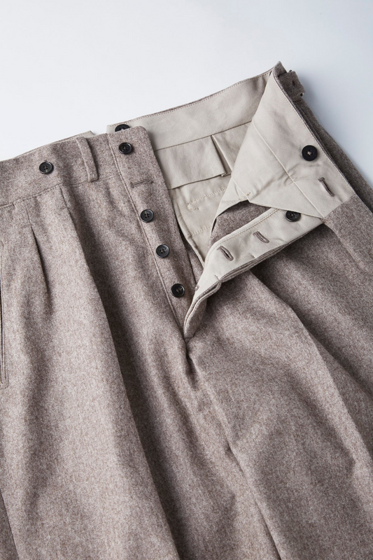 ○OLD JOE - DOUBLE-PLEATED SMARTY TROUSER - TAUPE